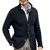 Algopix Similar Product 17 - Mens Cardigan Sweaters Chunky Knit