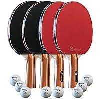 Algopix Similar Product 16 - JP WinLook Ping Pong Paddle Set  Four