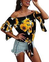 Algopix Similar Product 8 - Hibluco Womens Fashion Off Shoulder
