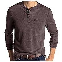 Algopix Similar Product 8 - Mens Henley Shirt Lightweight