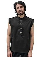 Algopix Similar Product 7 - KUOIN Medieval Shirt for Men Linen