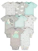 Algopix Similar Product 8 - Gerber Baby 8Pack Short Sleeve Onesies