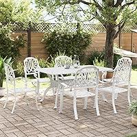 Algopix Similar Product 11 - RINDIGOO 7 Piece Patio Dining Set White