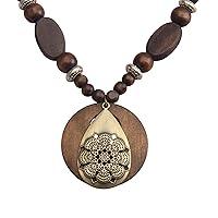 Algopix Similar Product 3 - Jeniiahua Wood Necklace Long Beaded