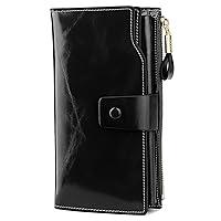 Algopix Similar Product 6 - YALUXE Womens Genuine Leather Wallet