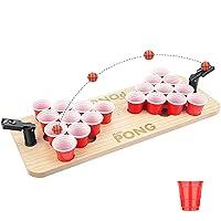 GOLDGE Beer Pong Table Mat, Drinking Games for Adults Party, 8pcs Beer Pong  Balls, 30pcs Beer Pong Cups