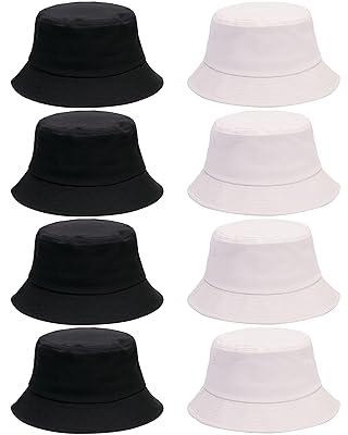 Best Deal for Cotiny 8 Pack Bucket Hats Summer Beach Sun Hat Cotton