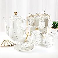 Algopix Similar Product 5 - DUJUST 22 pcs White Porcelain Tea Set