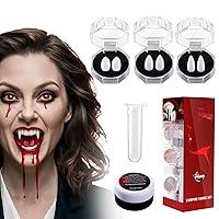Algopix Similar Product 12 - PHAXCOO Pull Back 3 Pairs Vampire Teeth