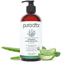 Algopix Similar Product 1 - PURA DOR 16 Oz ORGANIC Aloe Vera Gel 