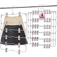 Algopix Similar Product 18 - Skirt Pants Hangers with Clips6Tier