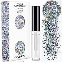 Algopix Similar Product 4 - Silver Holographic Chunky Cosmetic