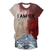 Algopix Similar Product 14 - Im Fine Shirt with Blood Im Ok Its Not