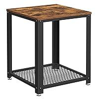 Algopix Similar Product 10 - VASAGLE Side Table 2Tier Nightstand