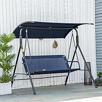 Algopix Similar Product 2 - Dark Blue 3 Seat Patio Swings with