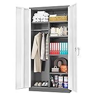 Algopix Similar Product 2 - Greenvelly Metal Wardrobe Closet with