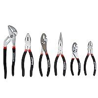 Algopix Similar Product 2 - 6 Piece Pliers Set with Carrying Case 