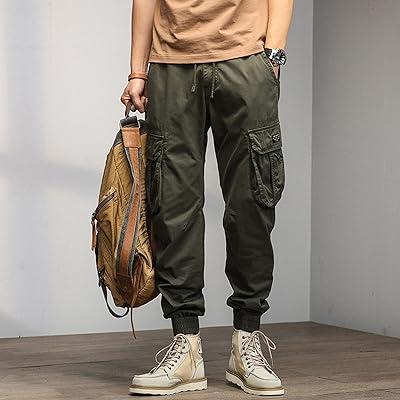 Cargo Pants for Men Relaxed Fit with Pockets Baggy Big and Tall Cargo Pants  Lightweight Rip-Stop Casual Cargo Pants