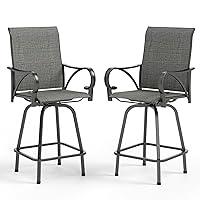 Algopix Similar Product 10 - MFSTUDIO Outdoor Grey Bar Stools Set of