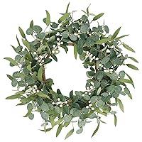 Algopix Similar Product 13 - CEWOR 20in Artificial Eucalyptus Wreath