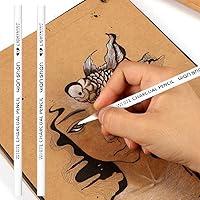 Algopix Similar Product 7 - 2 Pcs White Sketch Charcoal Pencils