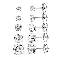 Algopix Similar Product 13 - Womens 14K White Plated CZ Stud