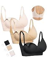 Algopix Similar Product 13 - HOFISH 3 Pack Nursing Bras for