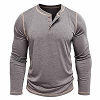 Algopix Similar Product 9 - Mens Henley Long Sleeve TShirt Casual