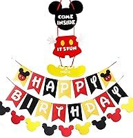 Algopix Similar Product 9 - Mouse Party Supplies Banner Door Hanger