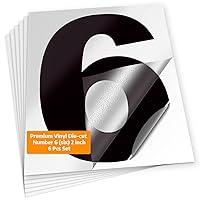 Algopix Similar Product 11 - iSYFIX Black Vinyl Number 6 Six