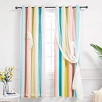 Algopix Similar Product 17 - Hughapy Star Curtains Blackout for