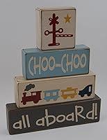 Algopix Similar Product 3 - Choo Choo All Aboard  Primitive