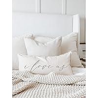 Algopix Similar Product 13 - Lumbar Pillow  I Love Us Handmade in