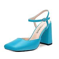 Algopix Similar Product 2 - WAYDERNS Lake Blue Slingback Heels for