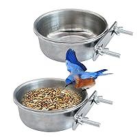 Algopix Similar Product 8 - Ohtum 2Pcs Small Bird Bowls for Cage