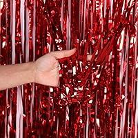 Algopix Similar Product 5 - WODCM 33 x 66 ft Red Fringe Backdrop