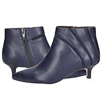 Algopix Similar Product 5 - MOOMMO Women Navy Low Kitten Heel Suede