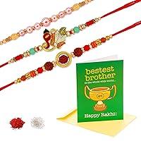 Algopix Similar Product 7 - IndoTribe rakhi for brother with card