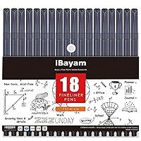 iBayam Fineliner Pens, 24 Colors Fine Tip Colored Writing Drawing 24