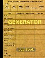 Algopix Similar Product 1 - Generator maintenance  Checklist log