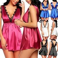 Algopix Similar Product 7 - Womens Sexy Silky Lingerie Dress Lace