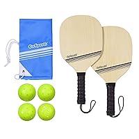 Algopix Similar Product 2 - GoSports Wood Pickle Ball Starter Set 