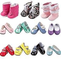 Algopix Similar Product 17 - 6 Pairs of Doll Shoes Include Boots