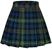 Algopix Similar Product 4 - Girls Pleated Short Plaid Skirt Skort