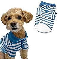 Algopix Similar Product 16 - Cute Dog Clothes Striped Dog Polo