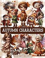 Algopix Similar Product 2 - Autumn Characters Ephemera for Junk