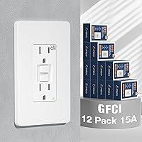 Algopix Similar Product 14 - Amico 12 Pack GFCI Outlet 15 Amp with