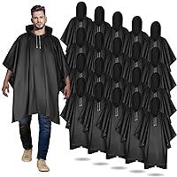 Algopix Similar Product 14 - Zhehao 20 Pcs Black Rain Ponchos for