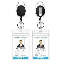 Algopix Similar Product 6 - 2 Pack ID Badge Holder with Clip Badge