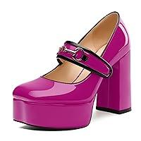 Algopix Similar Product 2 - MERRORI Magenta Mary Jane Shoes for